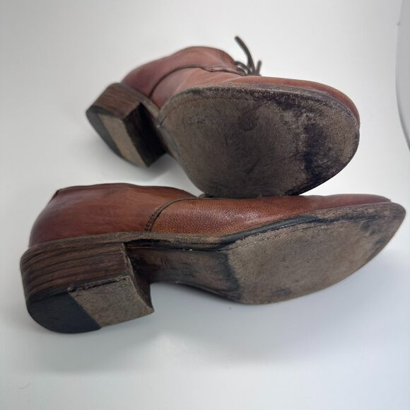 Vintage FRYE All Leather OXFORD Shoes - Lace Up mahogany Casual Loafers Size 8.5 - Picture 6 of 7